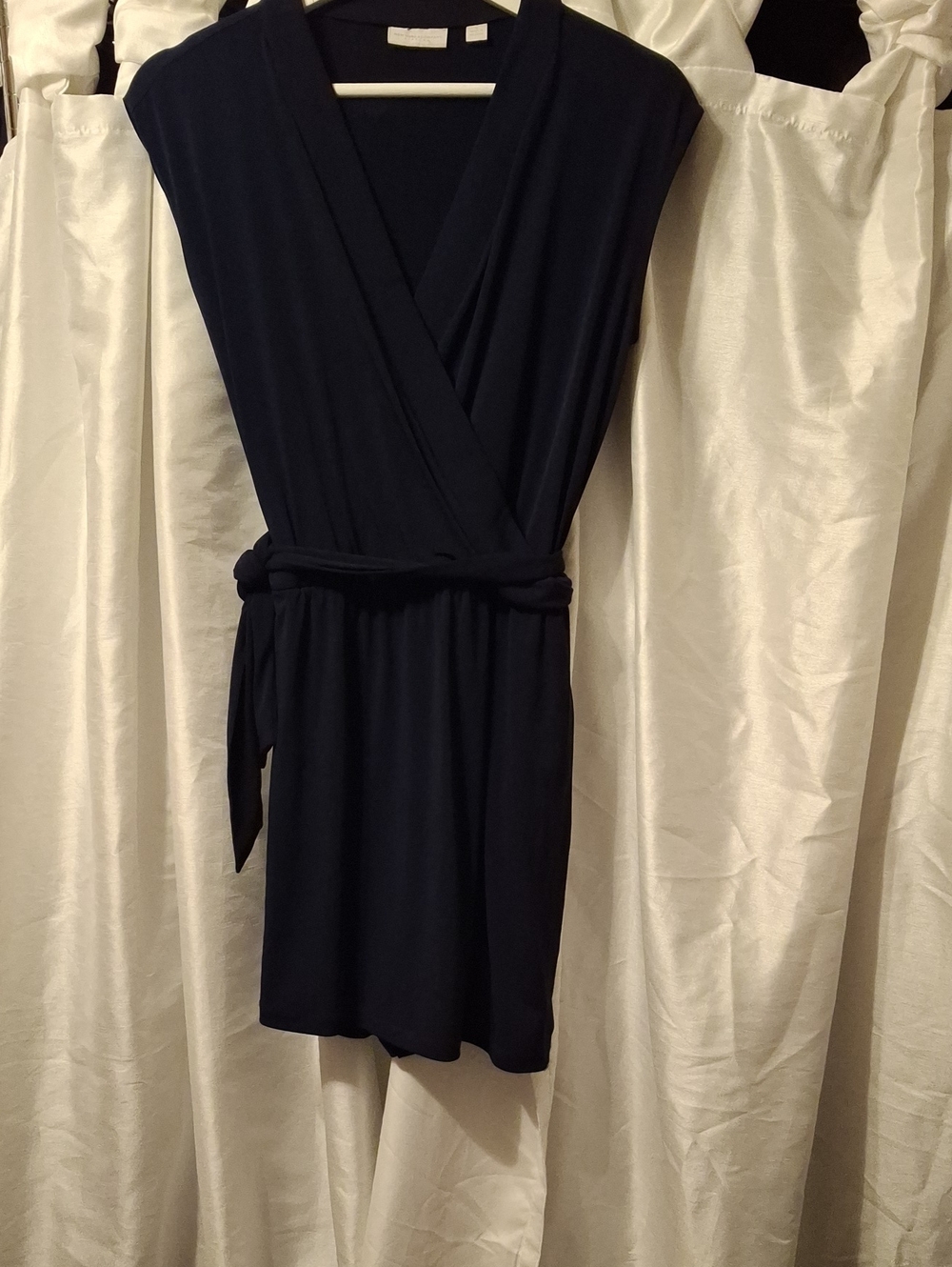 New York & Company Navy Stretch Romper